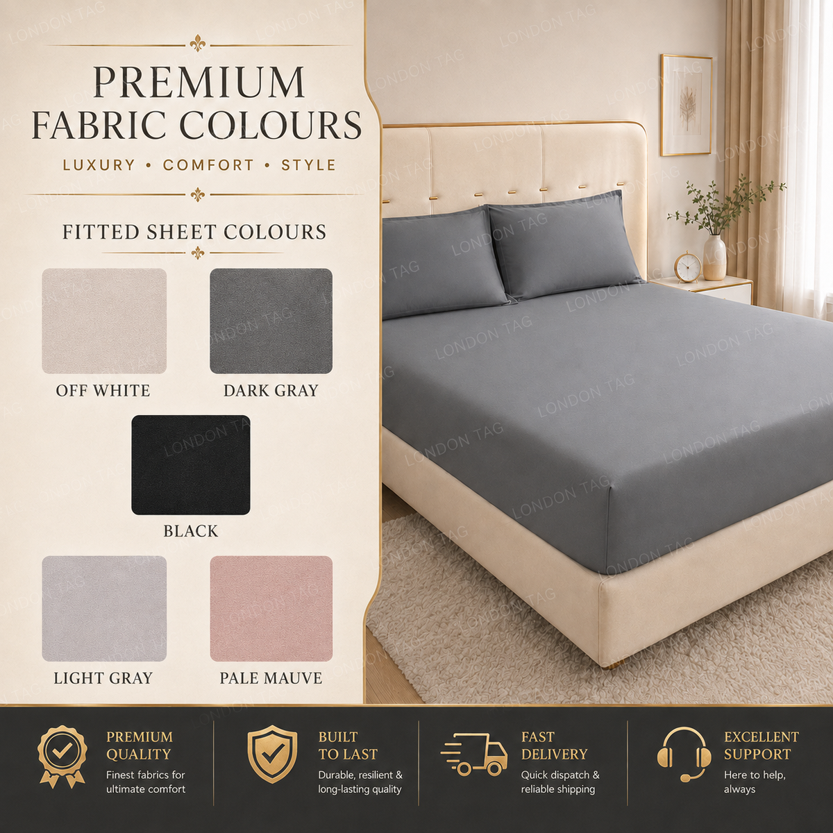 Waterproof Fitted Bed Sheet 360 Elastic Mattress Protector Single Double