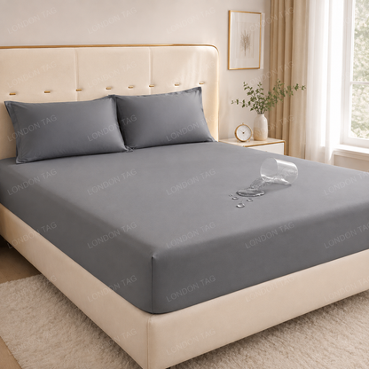 Waterproof Fitted Bed Sheet 360 Elastic Mattress Protector Single Double