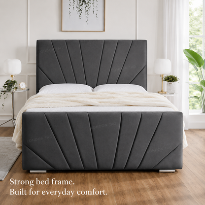 Luxury HORIZON Fan-Stitched Bed Frame - Double, King & Super King UK