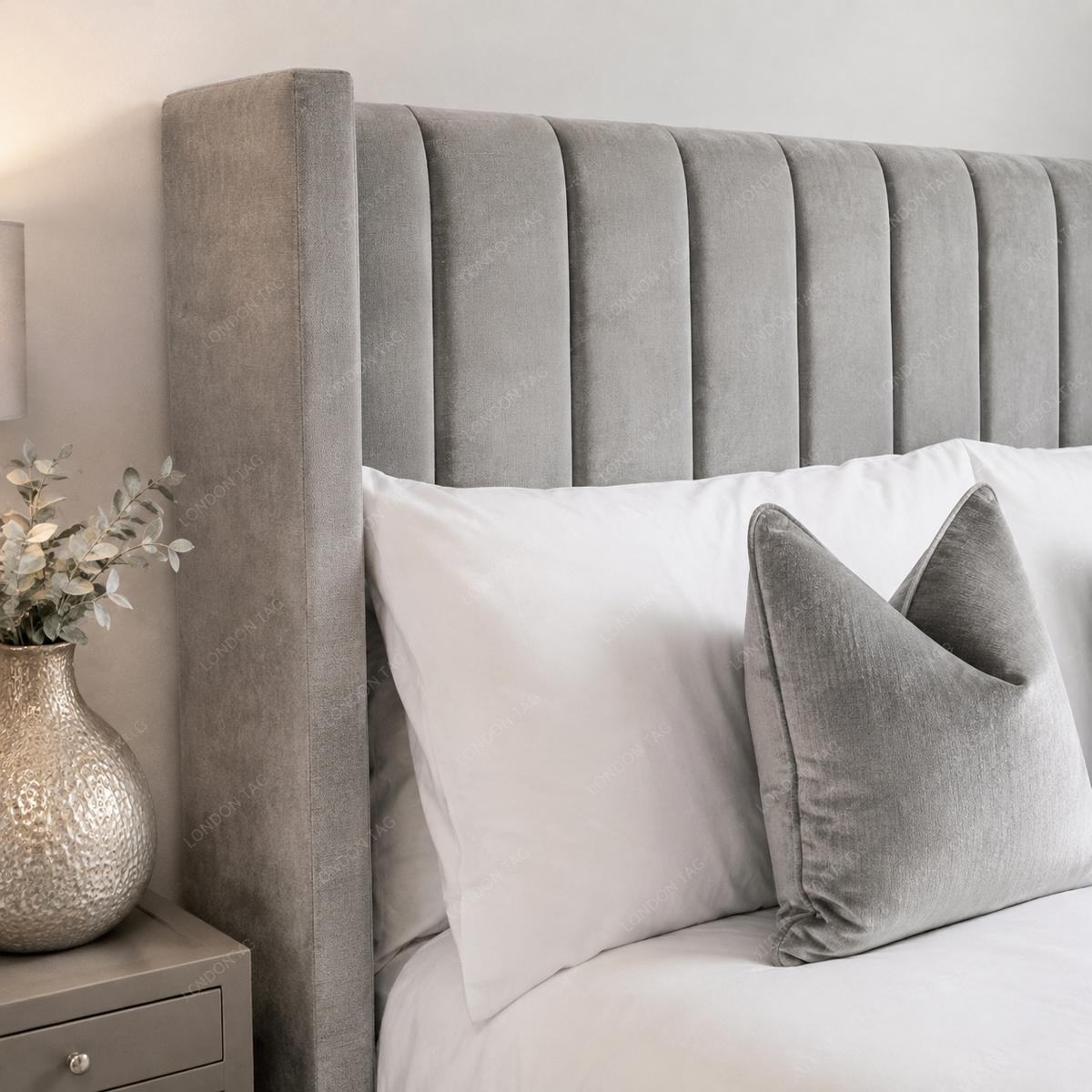 SELINE Modern Vertical Channel Bed - Available in Double, King & Super King