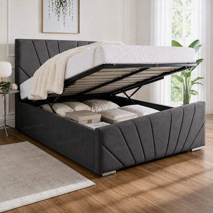 Luxury HORIZON Fan-Stitched Bed Frame - Double, King & Super King UK