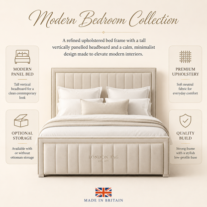 Luxury Louis Upholstered Bed Frame - Available in Double, King & Super King Size