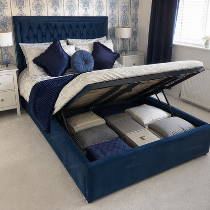 Luxury HILTON Tufted Bed Frame - Elegant Upholstered - Double, King & Super King