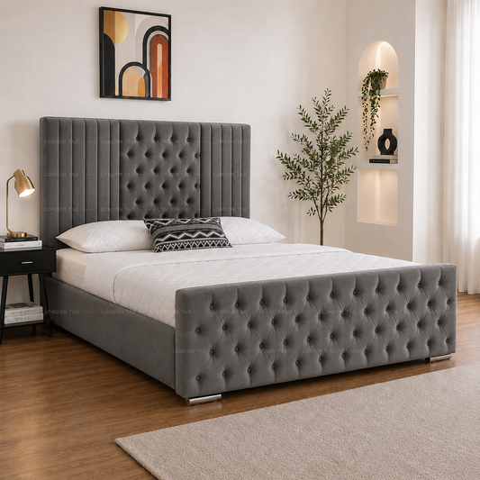 Luxury CHELSEA Tufted Bed Frame & Matching Bench - Double, King & Super King