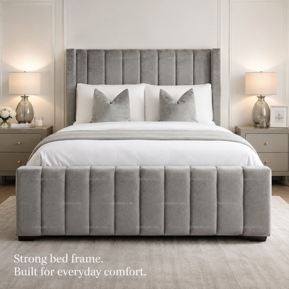 SELINE Modern Vertical Channel Bed - Available in Double, King & Super King