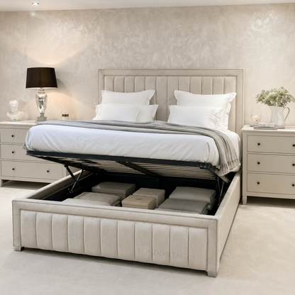 Luxury Louis Upholstered Bed Frame - Available in Double, King & Super King Size