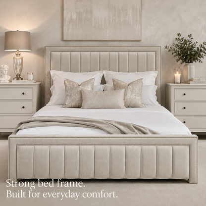 Luxury Louis Upholstered Bed Frame - Available in Double, King & Super King Size