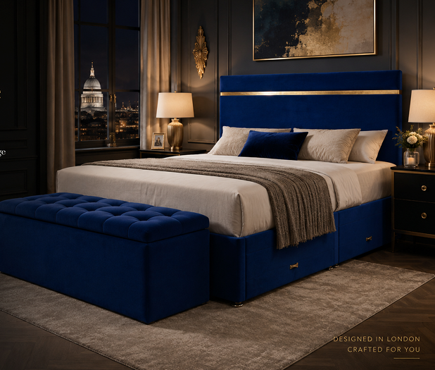 Royal Sapphire Luxury Upholstered Divan Bed