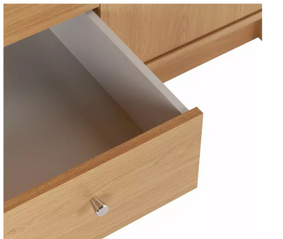 Wardrobe Oak Effect Home Malibu 4 Dr 3 Drawer Mirror