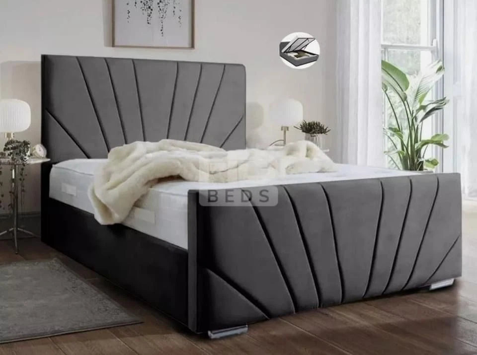 Luxury HORIZON Fan-Stitched Bed Frame - Double, King & Super King UK