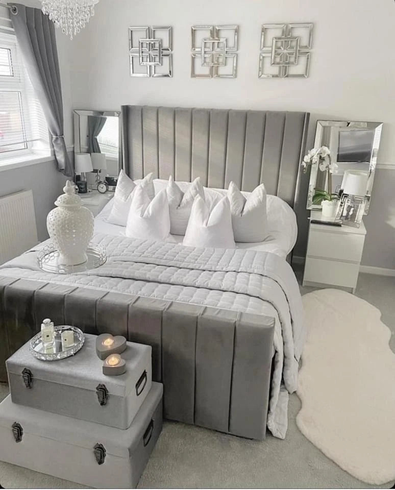 SELINE Modern Vertical Channel Bed - Available in Double, King & Super King