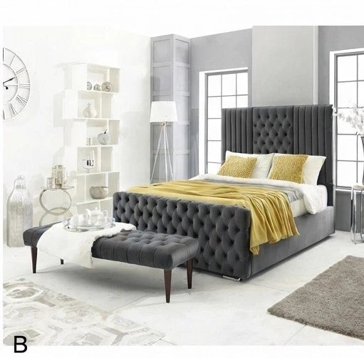 Luxury CHELSEA Tufted Bed Frame & Matching Bench - Double, King & Super King