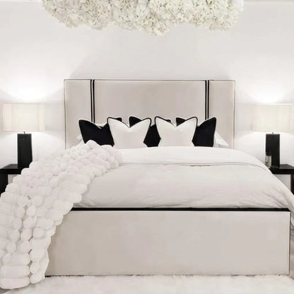 Luxury NEW YORK Upholstered Bed Frame - Minimalist Design - Double, King, Super