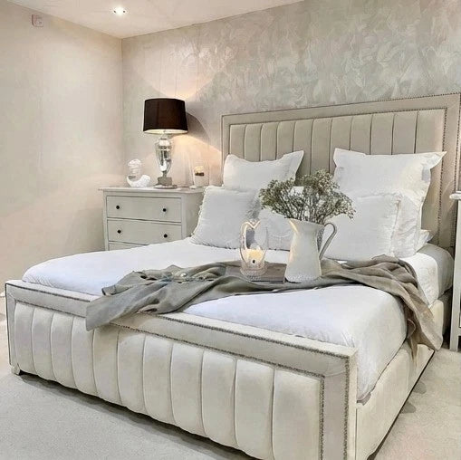 Luxury Louis Upholstered Bed Frame - Available in Double, King & Super King Size