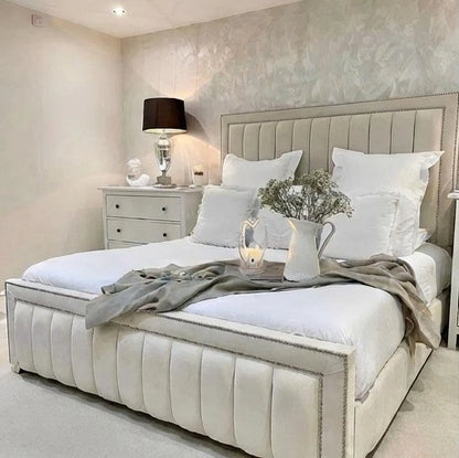 Luxury Louis Upholstered Bed Frame - Available in Double, King & Super King Size