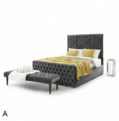 Luxury CHELSEA Tufted Bed Frame & Matching Bench - Double, King & Super King