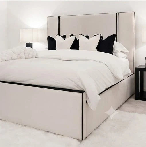 Luxury NEW YORK Upholstered Bed Frame - Minimalist Design - Double, King, Super