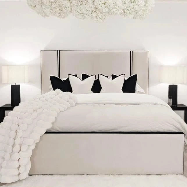 Luxury NEW YORK Upholstered Bed Frame - Minimalist Design - Double, King, Super