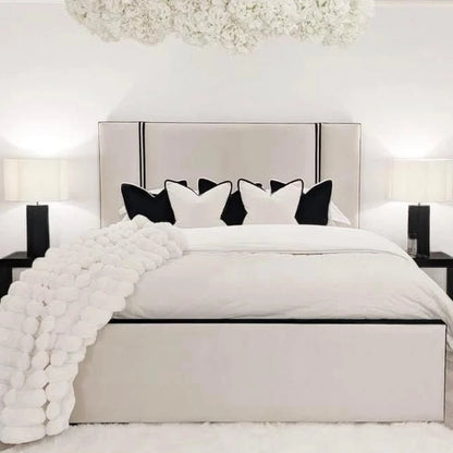 Luxury NEW YORK Upholstered Bed Frame - Minimalist Design - Double, King, Super