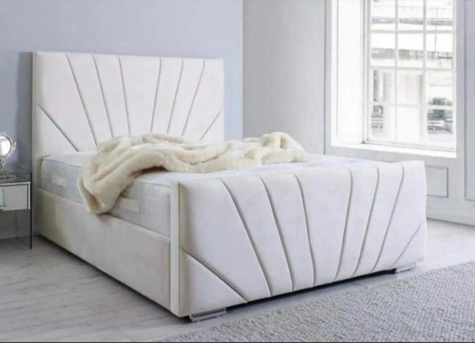 Luxury HORIZON Fan-Stitched Bed Frame - Double, King & Super King UK
