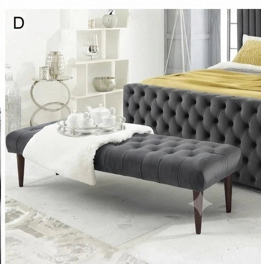 Luxury CHELSEA Tufted Bed Frame & Matching Bench - Double, King & Super King