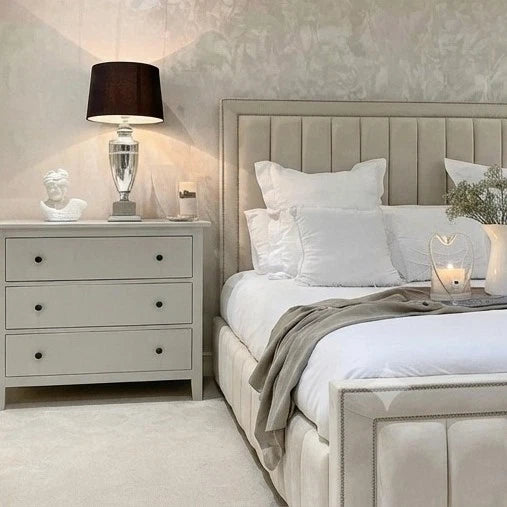 Luxury Louis Upholstered Bed Frame - Available in Double, King & Super King Size