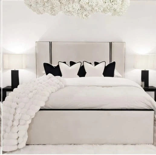 Luxury NEW YORK Upholstered Bed Frame - Minimalist Design - Double, King, Super