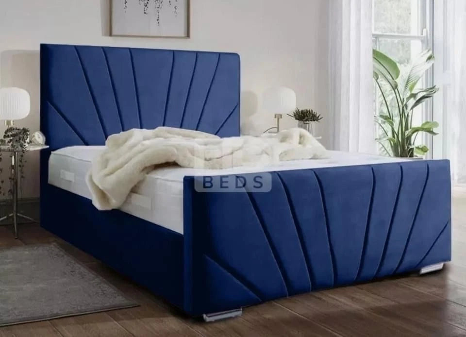 Luxury HORIZON Fan-Stitched Bed Frame - Double, King & Super King UK